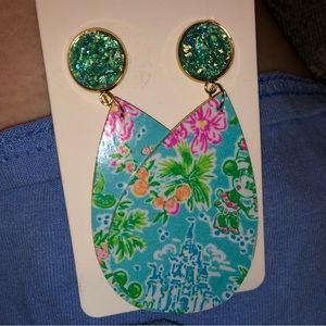 Lilly Pulitzer Inspired Disney Earrings